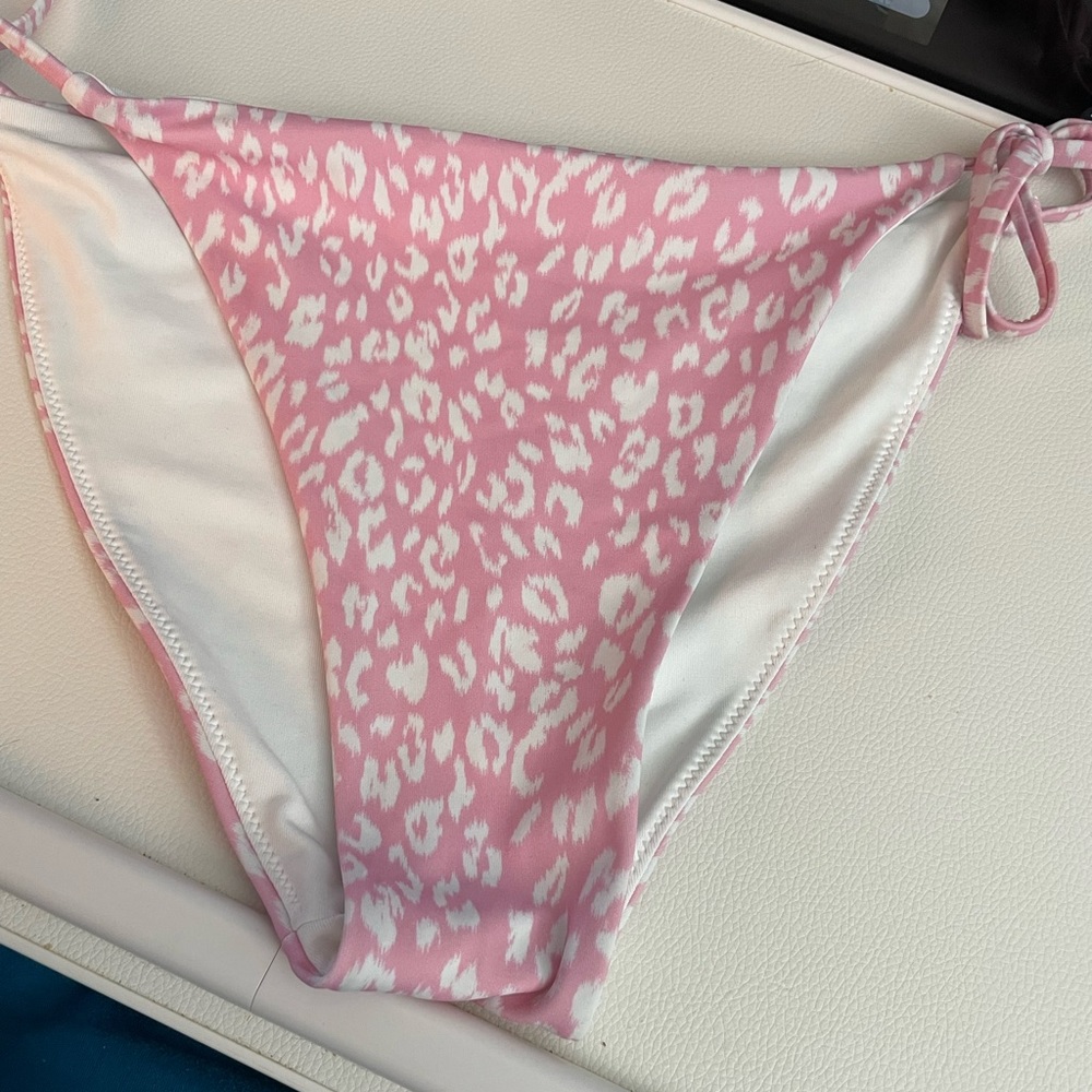 NWOT Chelsea28 pink leopard bikini bottoms - Picture 2 of 7